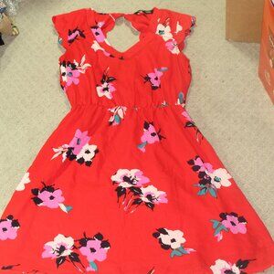 41 Hawthorne Size S Red and Black Floral Dress
